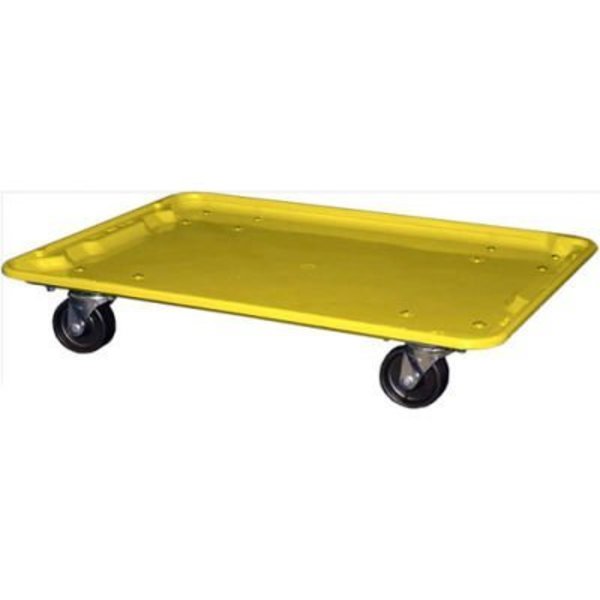 Mfg Tray Molded Fiberglass Toteline Dolly 780638 for 25-1/4" x 18"x 10" Tote, Yellow 7806385126